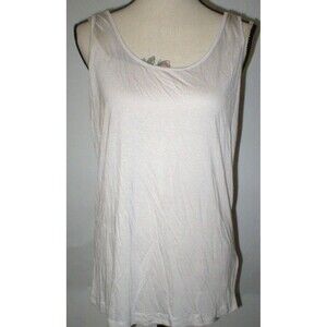 Womens New Designer Escada Sport Top Tank Sleeveless Light Gray L Modal Soft NWT